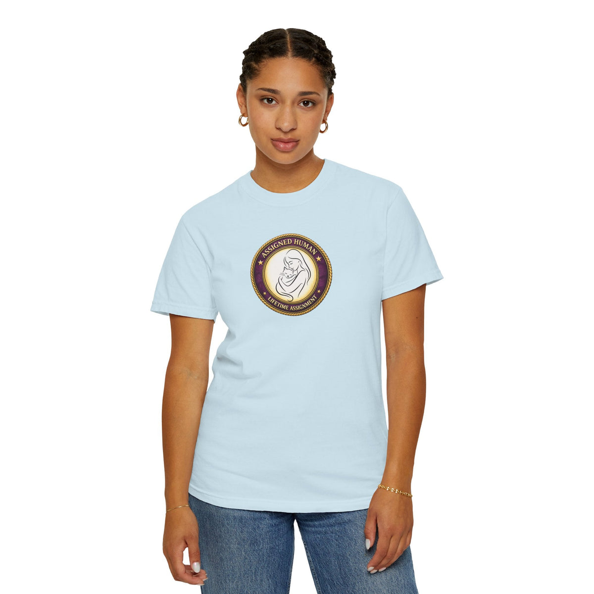 Assigned Human – Lifetime Assignment T-Shirt | Cat Lover Seal Tee - Clothing, Women, T-Shirts - EpiAl's Shop