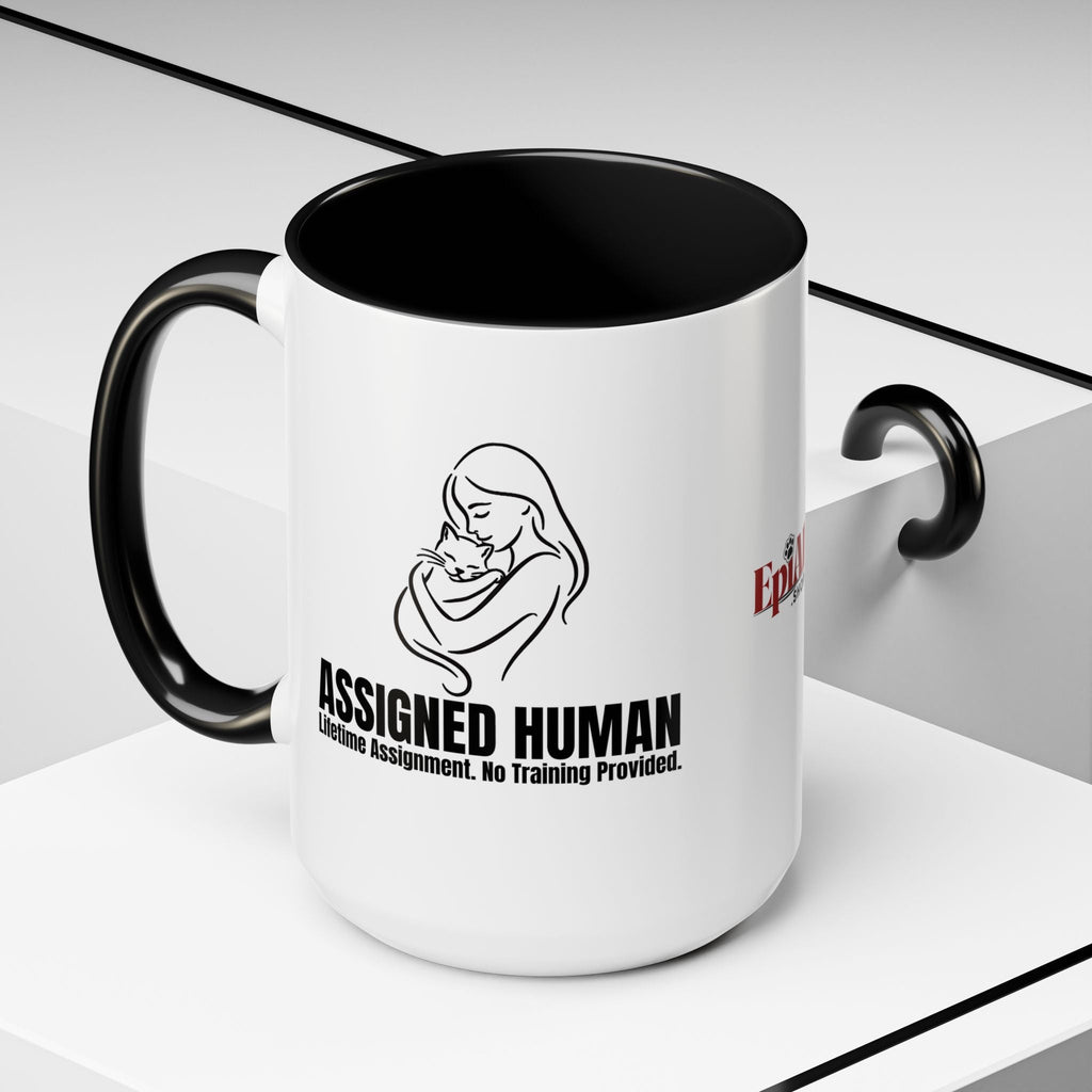 Assigned Human Mug – Lifetime Assignment Cat Coffee Cup - Drinkware, Coffee Mugs - EpiAl's Shop