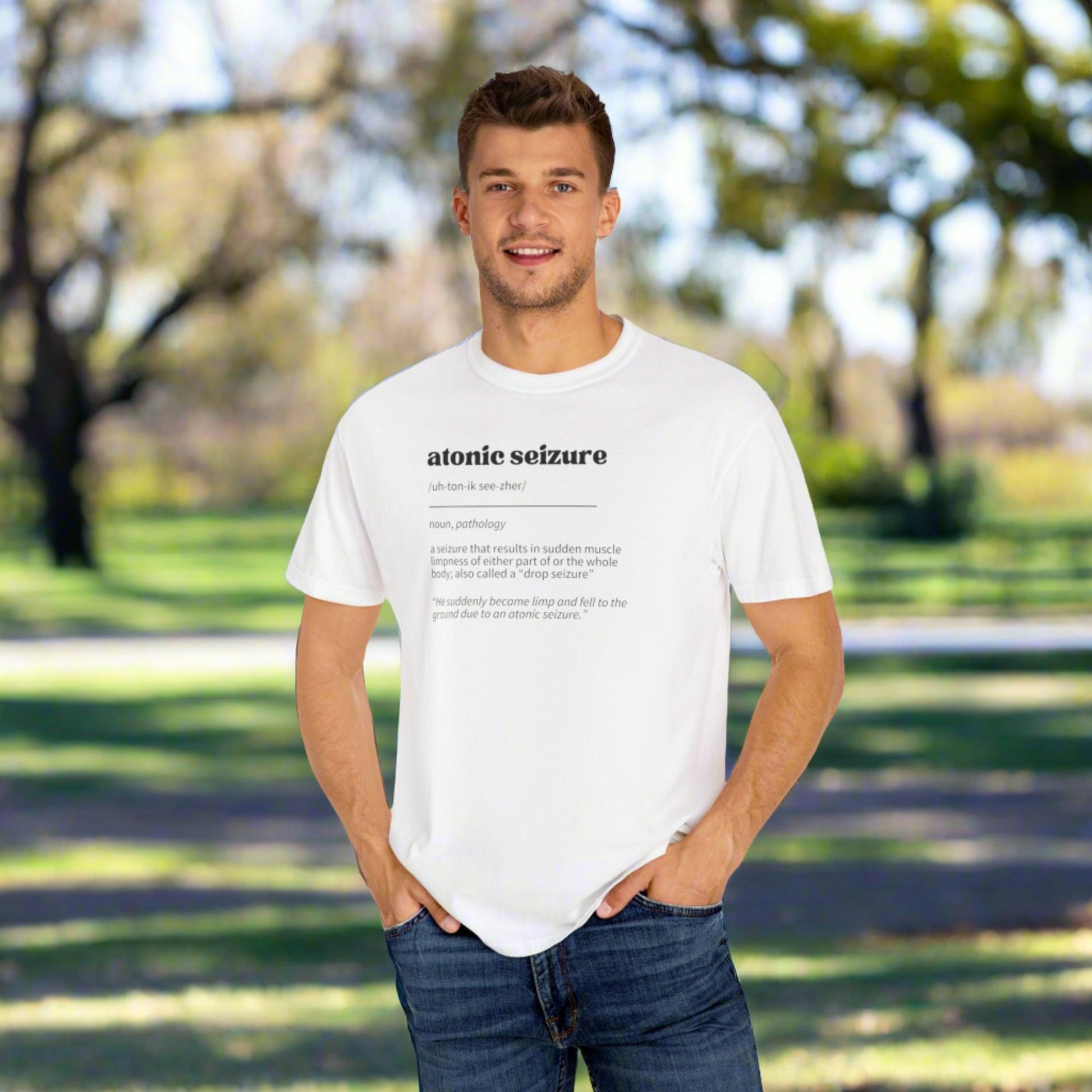 Atonic Seizure Definition Unisex Garment - Dyed T - shirt - T - Shirt - Epileptic Al’s Shop
