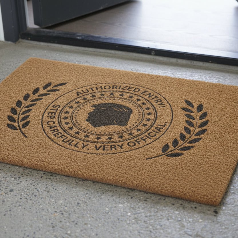 “Authorized Entry” Political Parody Welcome Mat – Step Carefully - Decor, Rugs, Outdoor - EpiAl's Shop