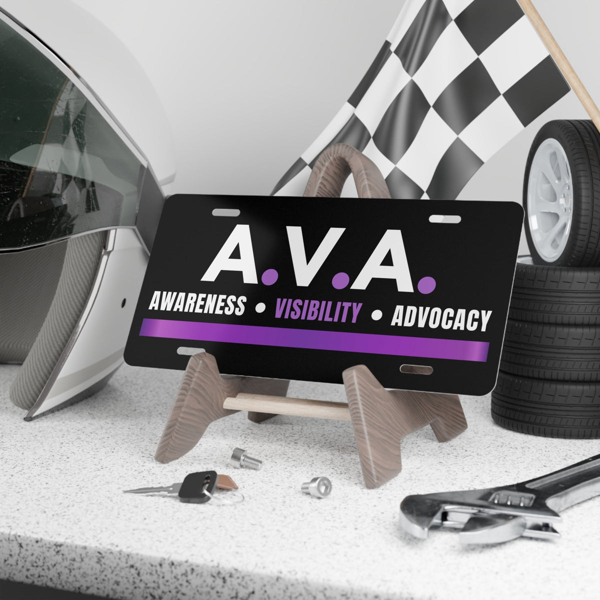 A.V.A. Awareness Visibility Advocacy Car Tag – Epilepsy Awareness License Plate - Vehicle License Plates/Tags - EpiAl's Shop