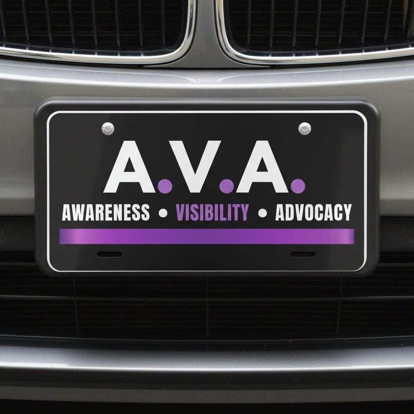 A.V.A. Awareness Visibility Advocacy Car Tag – Epilepsy Awareness License Plate - Vehicle License Plates/Tags - EpiAl's Shop