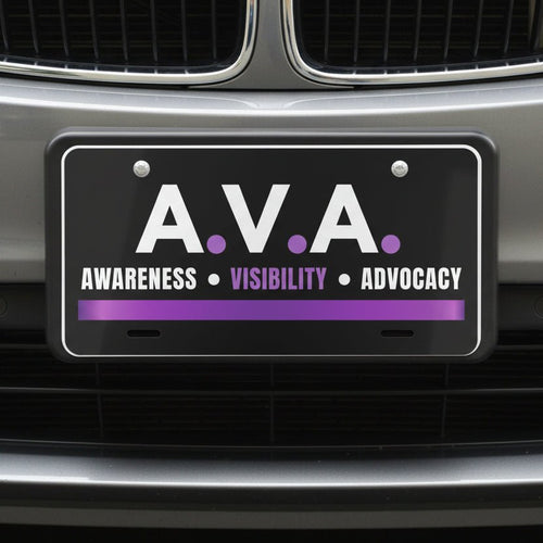 A.V.A. Awareness Visibility Advocacy Car Tag – Epilepsy Awareness License Plate - Vehicle License Plates/Tags - EpiAl's Shop