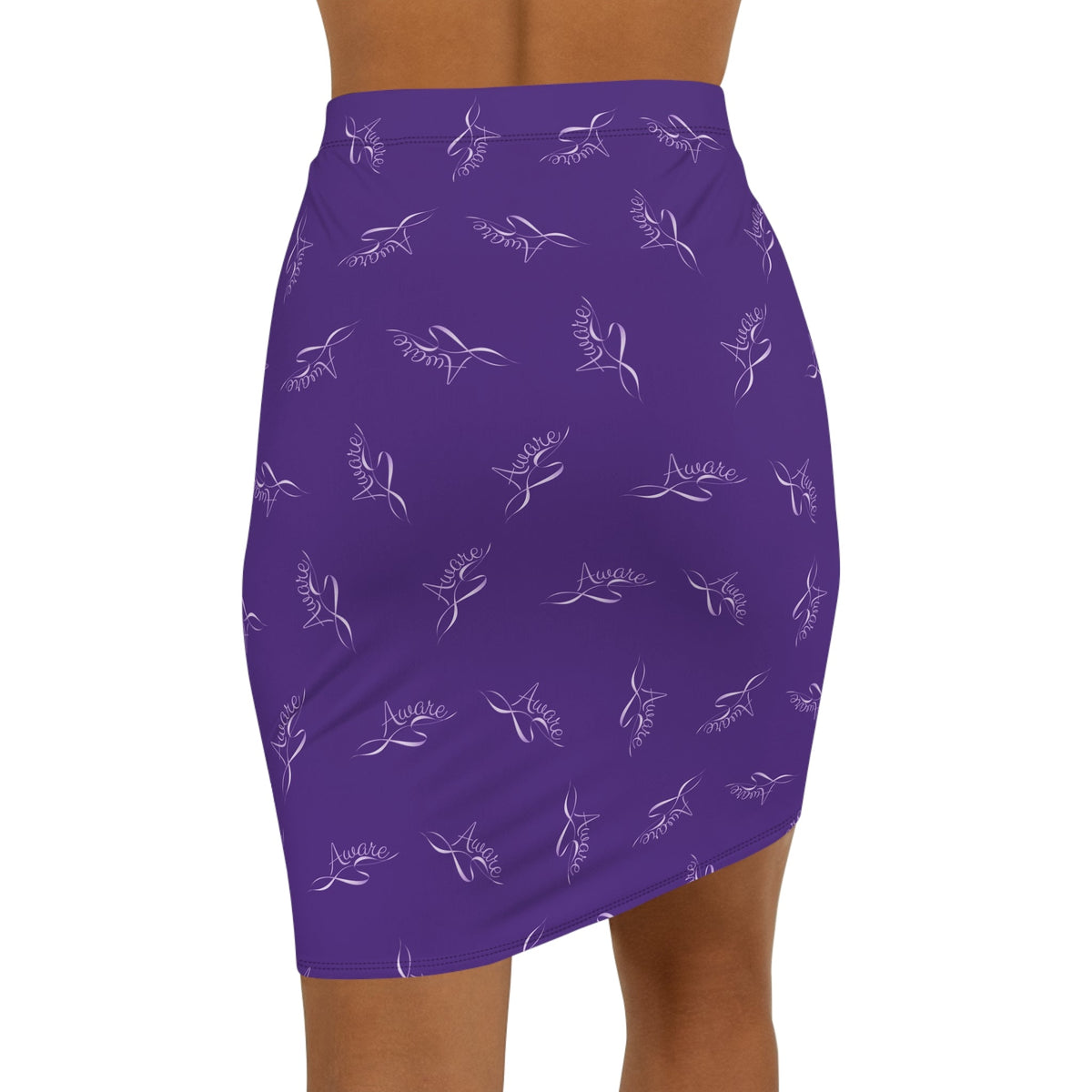Aware Script Pencil Skirt — Epilepsy Awareness Edition - Clothing, Women, Skirts - EpiAl's Shop