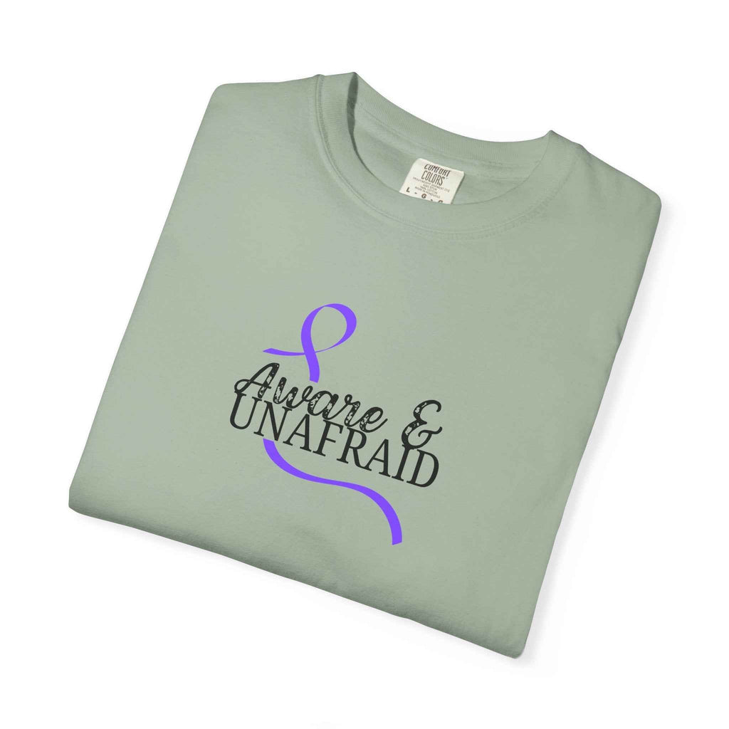 Aware & Unafraid T-Shirt – Epilepsy Awareness Purple Tee - Clothing, Unisex, T-Shirts - EpiAl's Shop