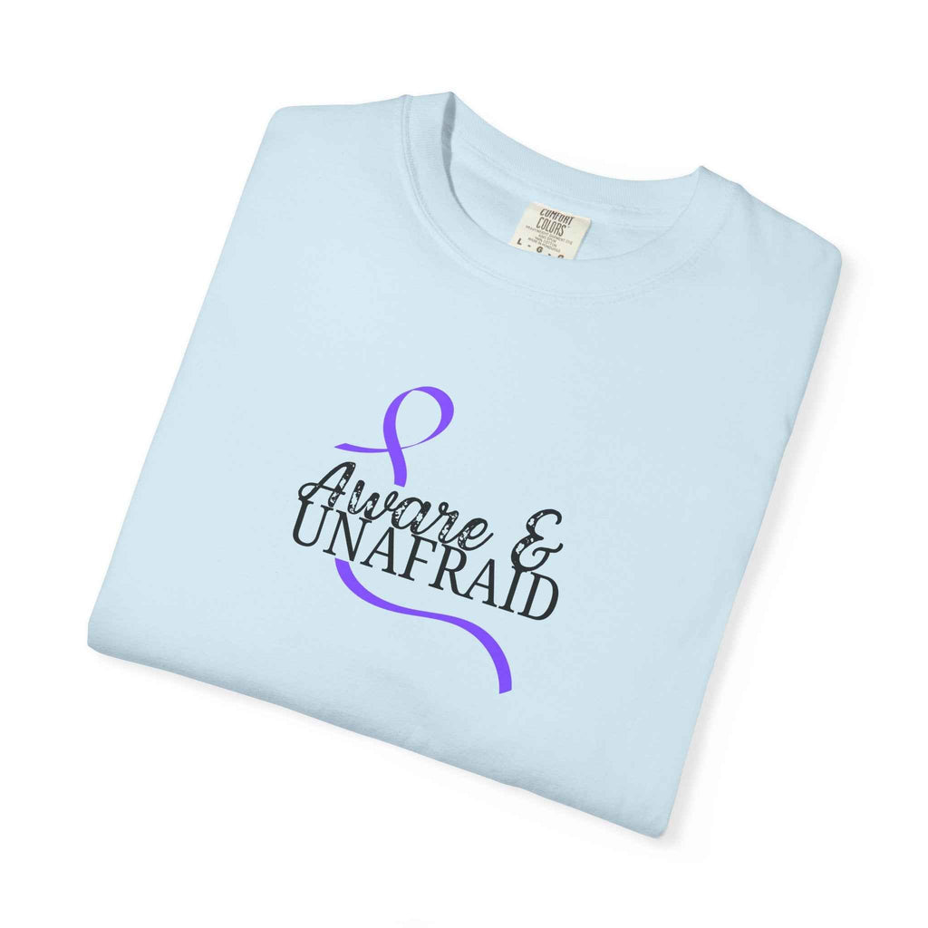 Aware & Unafraid T-Shirt – Epilepsy Awareness Purple Tee - Clothing, Unisex, T-Shirts - EpiAl's Shop