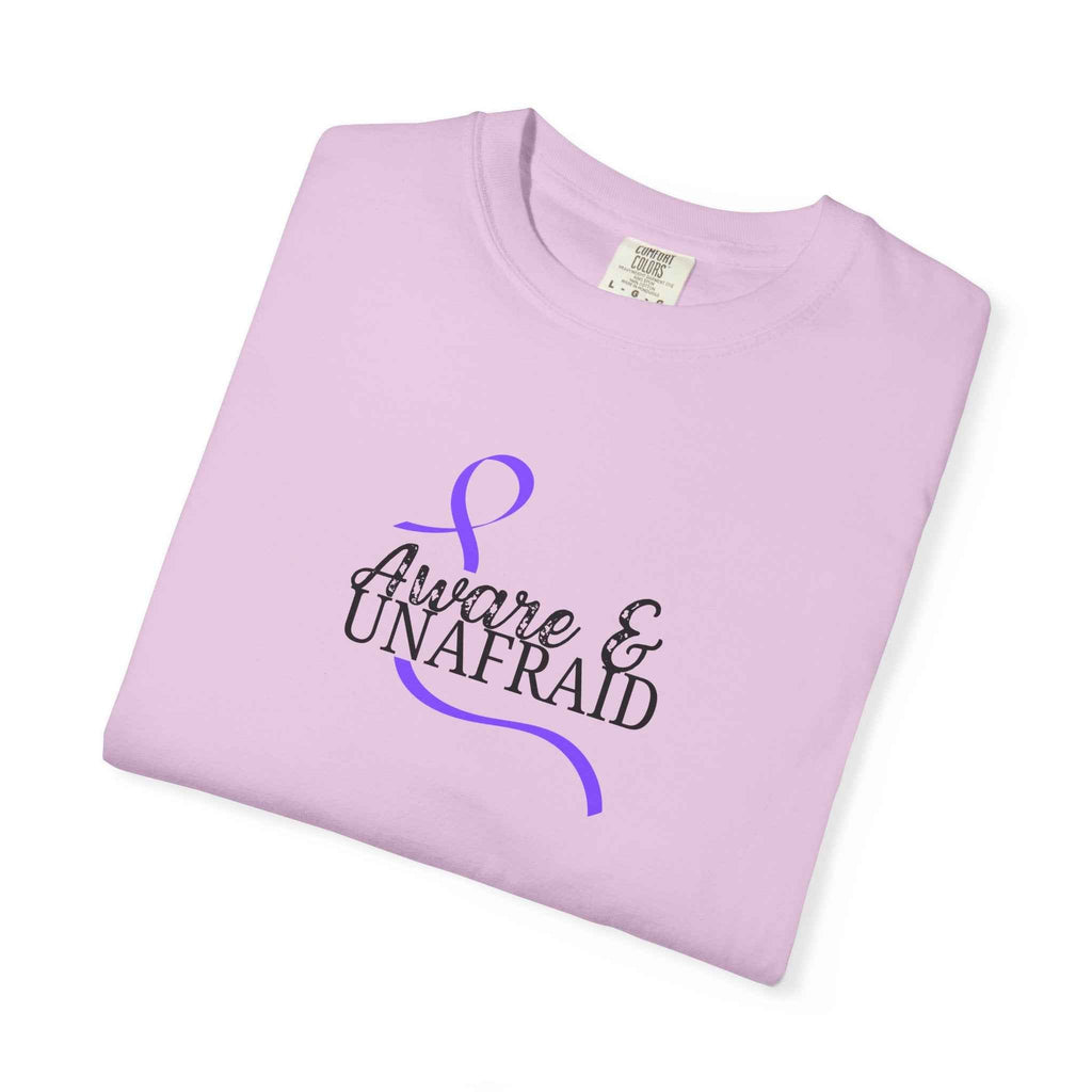 Aware & Unafraid T-Shirt – Epilepsy Awareness Purple Tee - Clothing, Unisex, T-Shirts - EpiAl's Shop