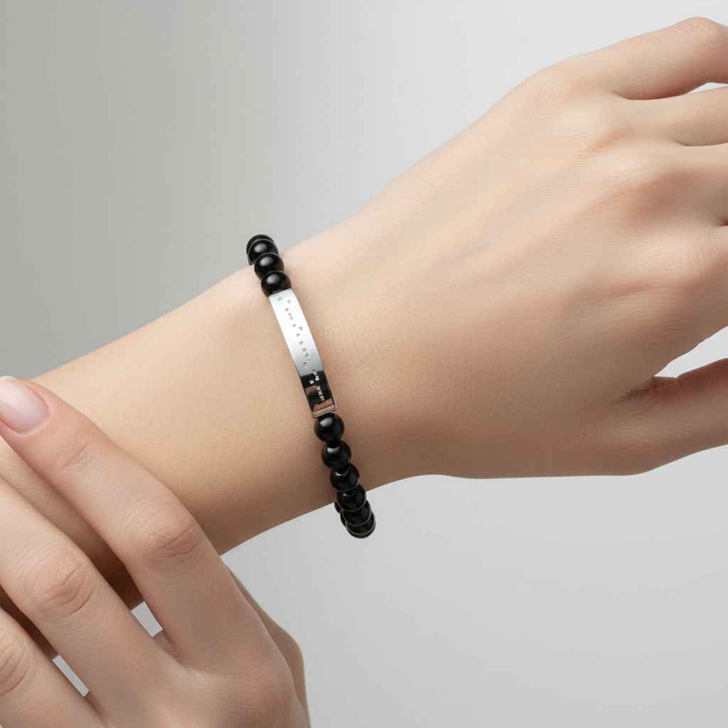 AWARENESS Morse Code Bracelet – Epilepsy Awareness Beaded Bar Bracelet - Jewelry, Bracelets - EpiAl's Shop
