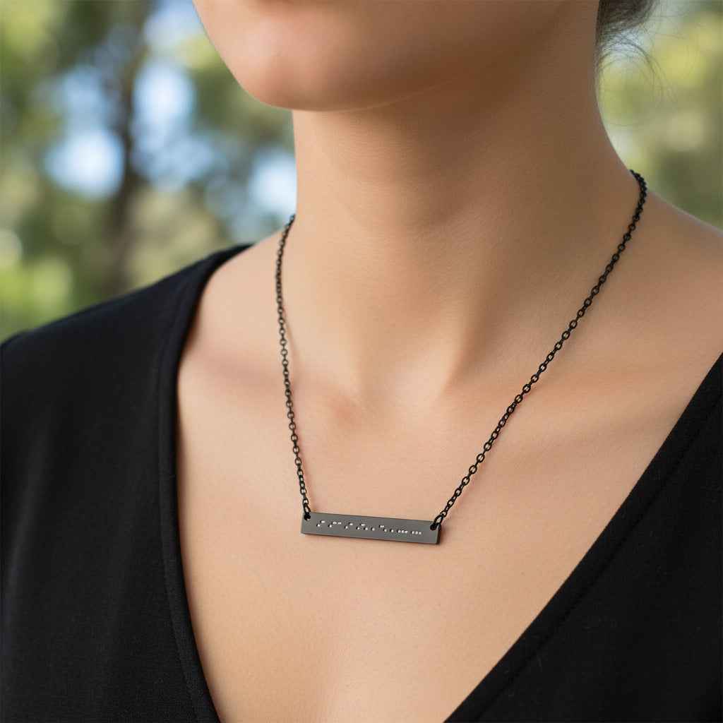 AWARENESS Morse Code Necklace – Epilepsy Awareness Bar Necklace - Jewelry, Necklaces - EpiAl's Shop