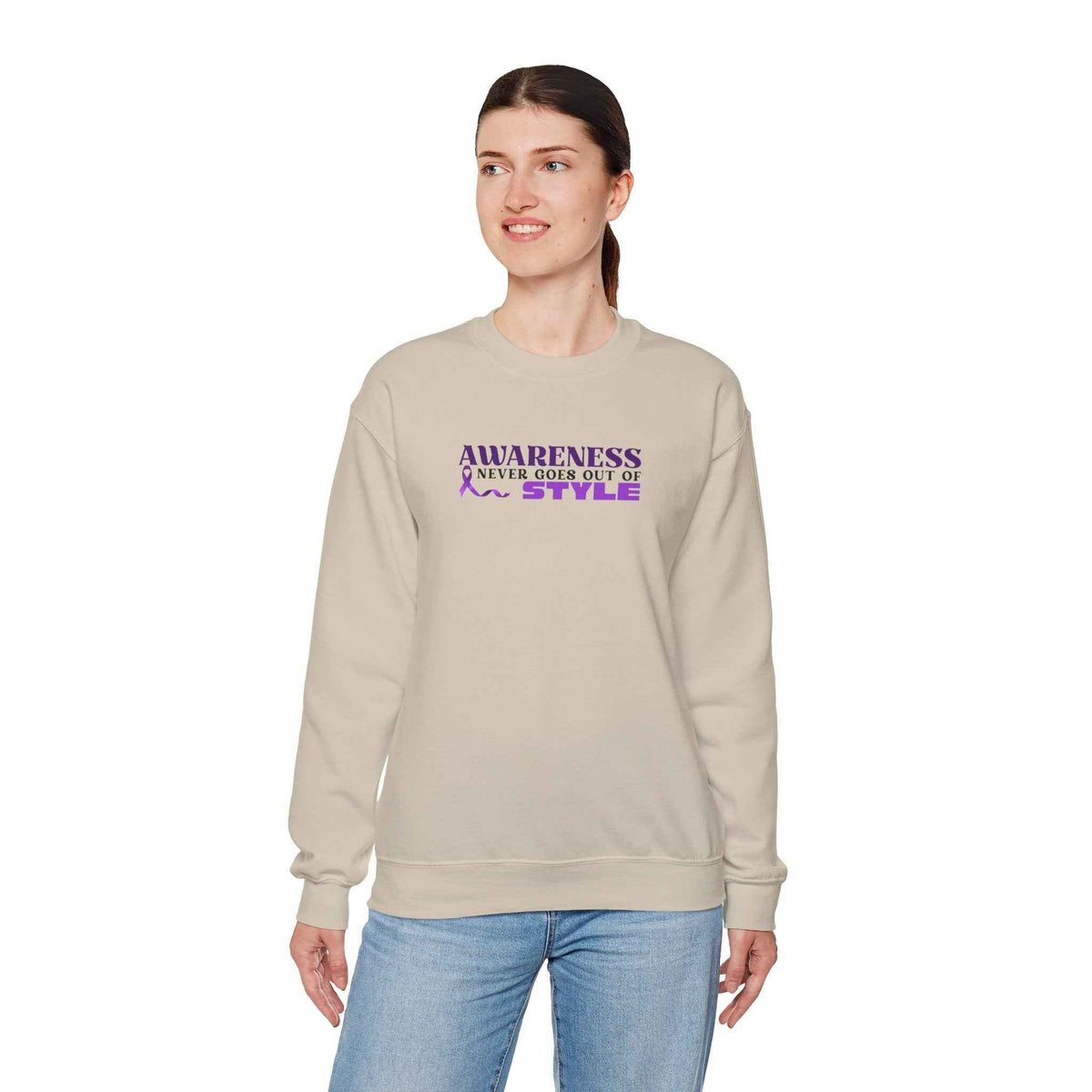 “Awareness Never Goes Out of Style” Embroidered Sweatshirt - Clothing, Unisex, Sweatshirts - EpiAl's Shop