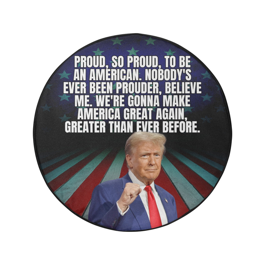 Trump Proud to be American Spare Tire Cover (Large)(17")