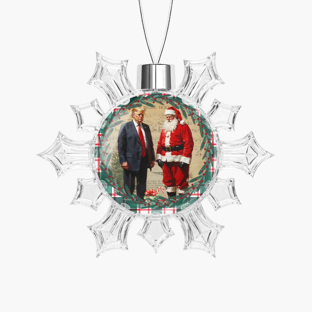 Trump & Santa Snowflake-Shaped Christmas Ornament