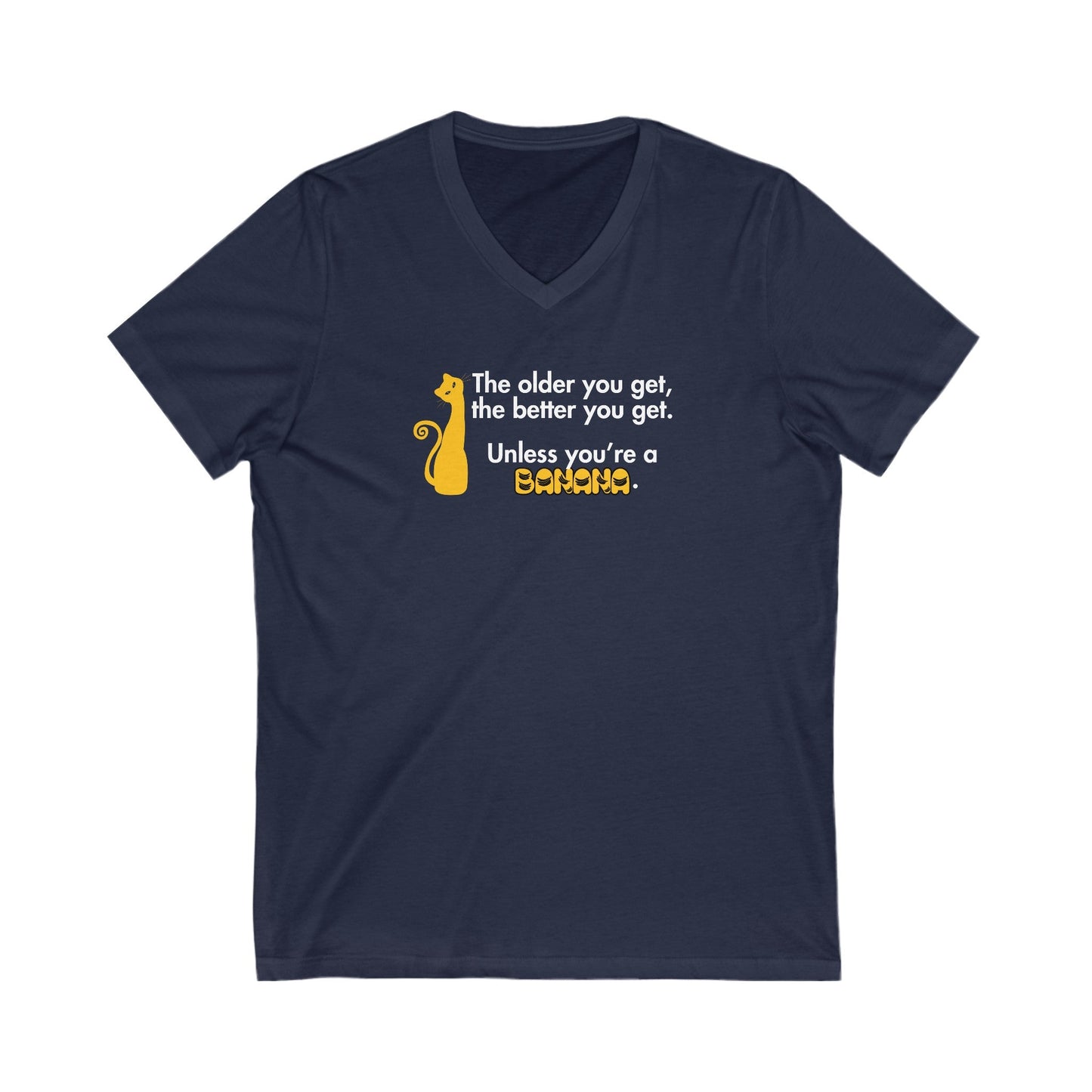 Banana Unisex Jersey Short Sleeve V - Neck Tee - V - neck - Epileptic Al’s Shop