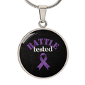 Battle Tested Epilepsy Awareness Circle Pendant Necklace - Jewelry, Necklaces - EpiAl's Shop