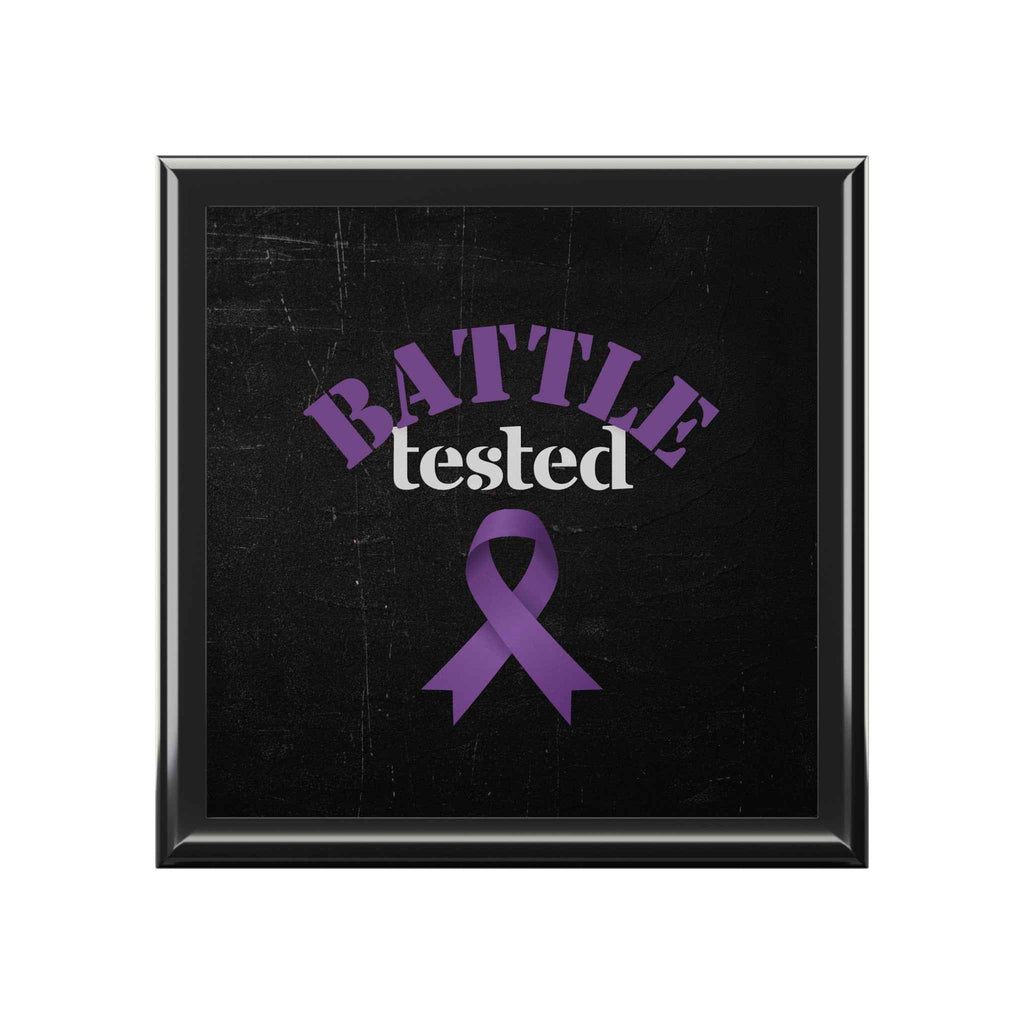 Battle Tested Epilepsy Awareness Jewelry Bo - Decor, Jewelry Boxes - EpiAl's Shop