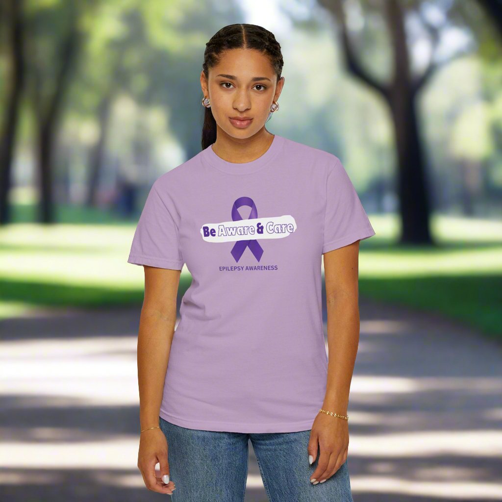 Be Aware Unisex Garment - Dyed T - shirt - T - Shirt - Epileptic Al’s Shop