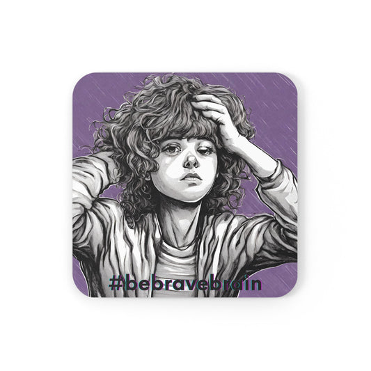 Be Brave Brain Cork Back Coaster - Home Decor - Epileptic Al’s Shop