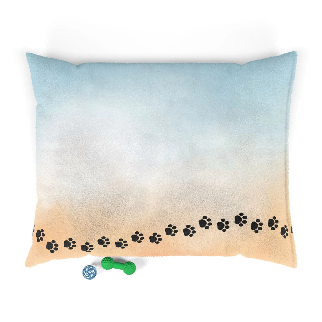 Beach Colored Paw Print Pet Bed | Cozy Dog & Cat Bed - Pet Supplies - EpiAl's Shop