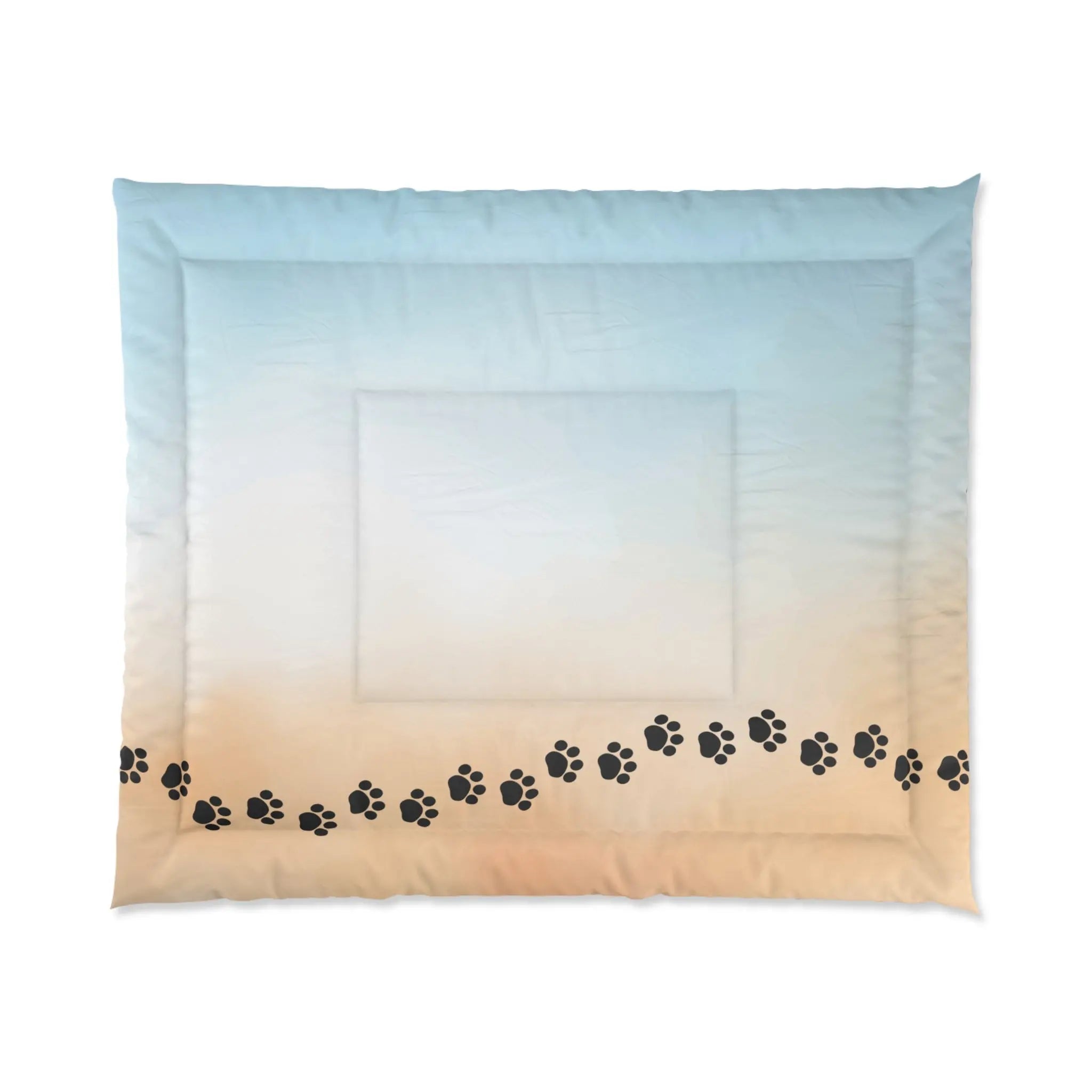 Beach Paw Print Comforter - Cozy Pet Lover Bedding - Decor, Blankets & Comforters - EpiAl's Shop