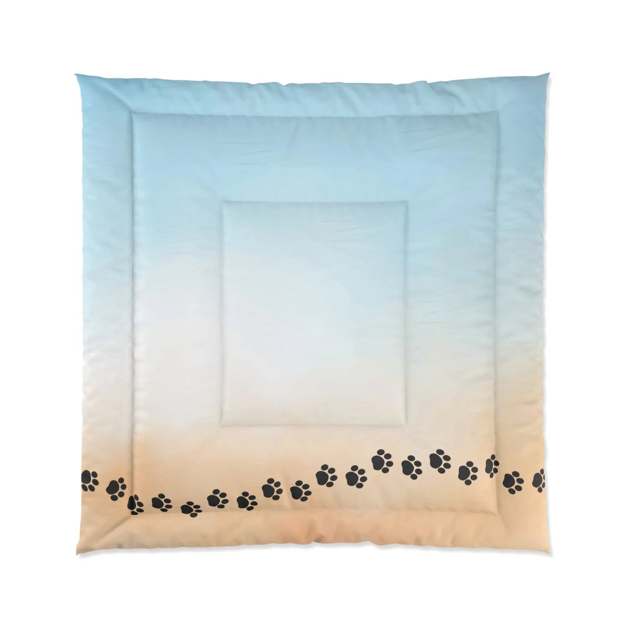 Beach Paw Print Comforter - Cozy Pet Lover Bedding - Decor, Blankets & Comforters - EpiAl's Shop