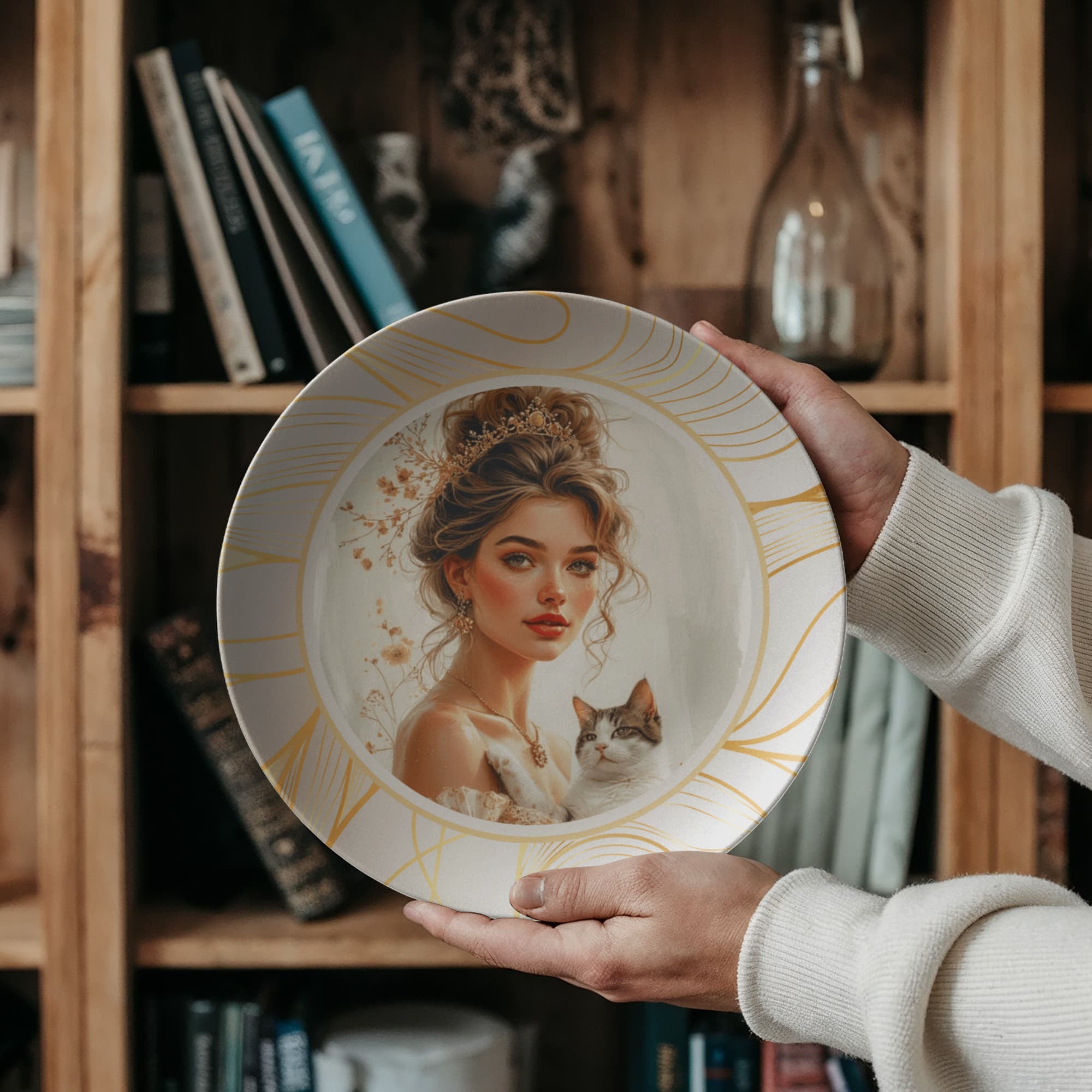 Beautiful Cat Lady Collectible Plate - Decor, Kitchen & Dining, Plates - EpiAl's Shop