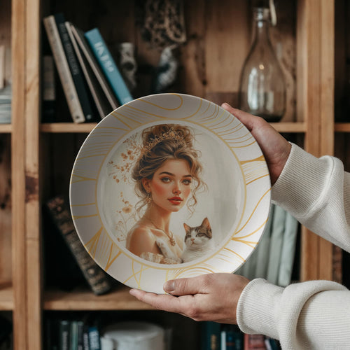 Beautiful Cat Lady Collectible Plate - Decor, Kitchen & Dining, Plates - EpiAl's Shop
