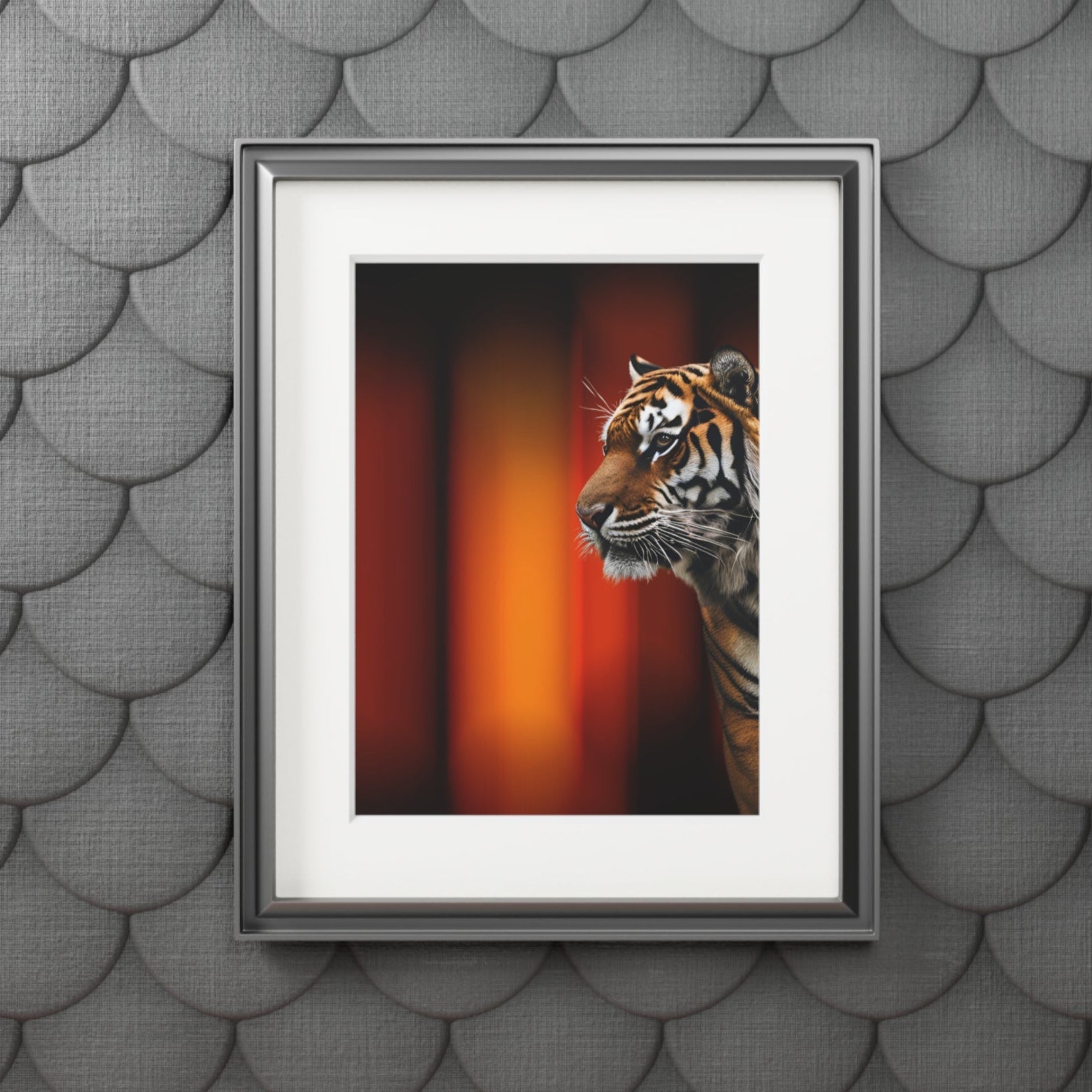 Beautiful Tiger Fine Art Print with Passepartout Frame - Decor, Home, Artwork - EpiAl's Shop