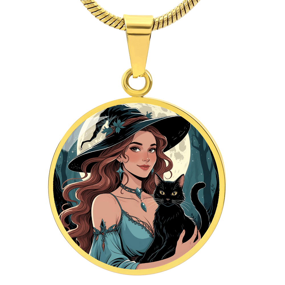 Beautiful Witchy Cat Lady Pendant Necklace - Jewelry, Necklaces - EpiAl's Shop