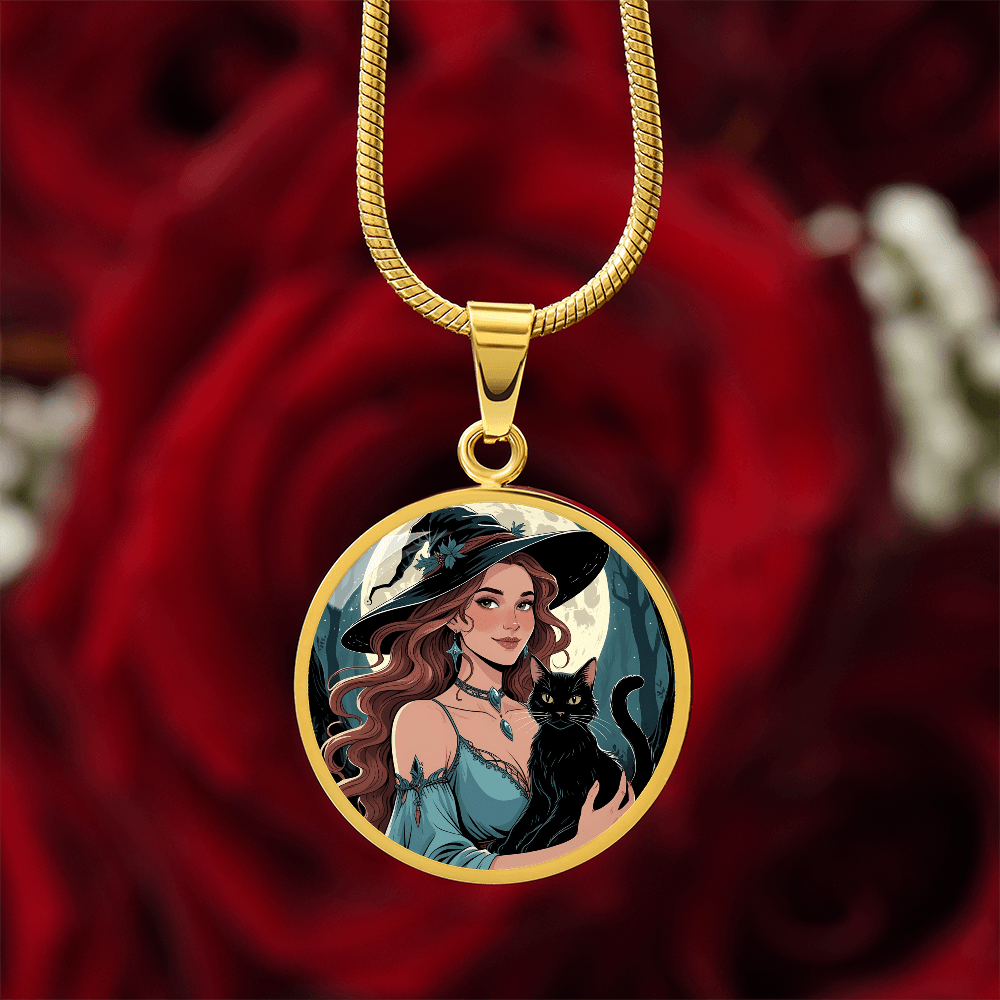 Beautiful Witchy Cat Lady Pendant Necklace - Jewelry, Necklaces - EpiAl's Shop