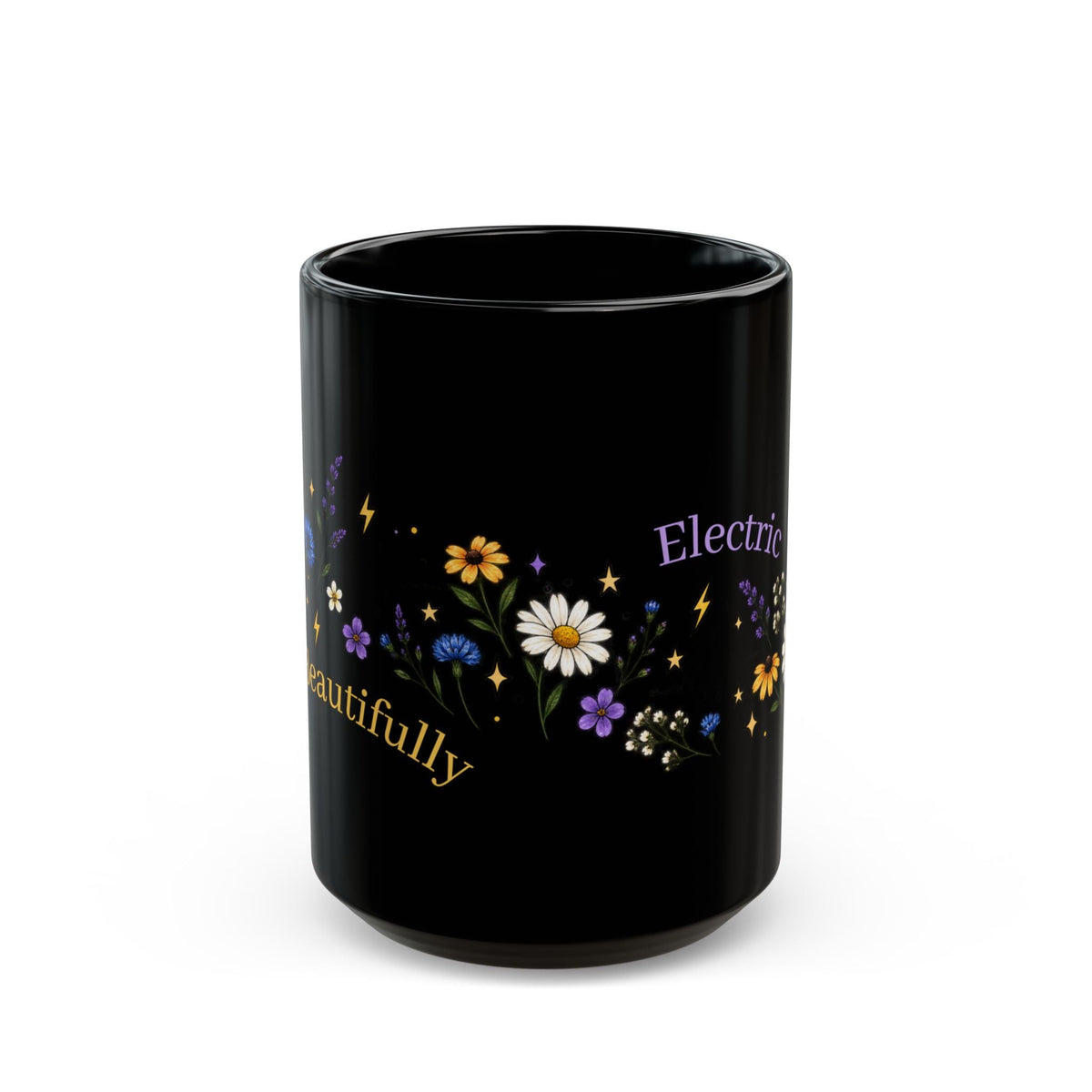 Beautifully Electric Epilepsy Awareness Black Mug (11oz/15oz) - Drinkware, Coffee Mugs - EpiAl's Shop
