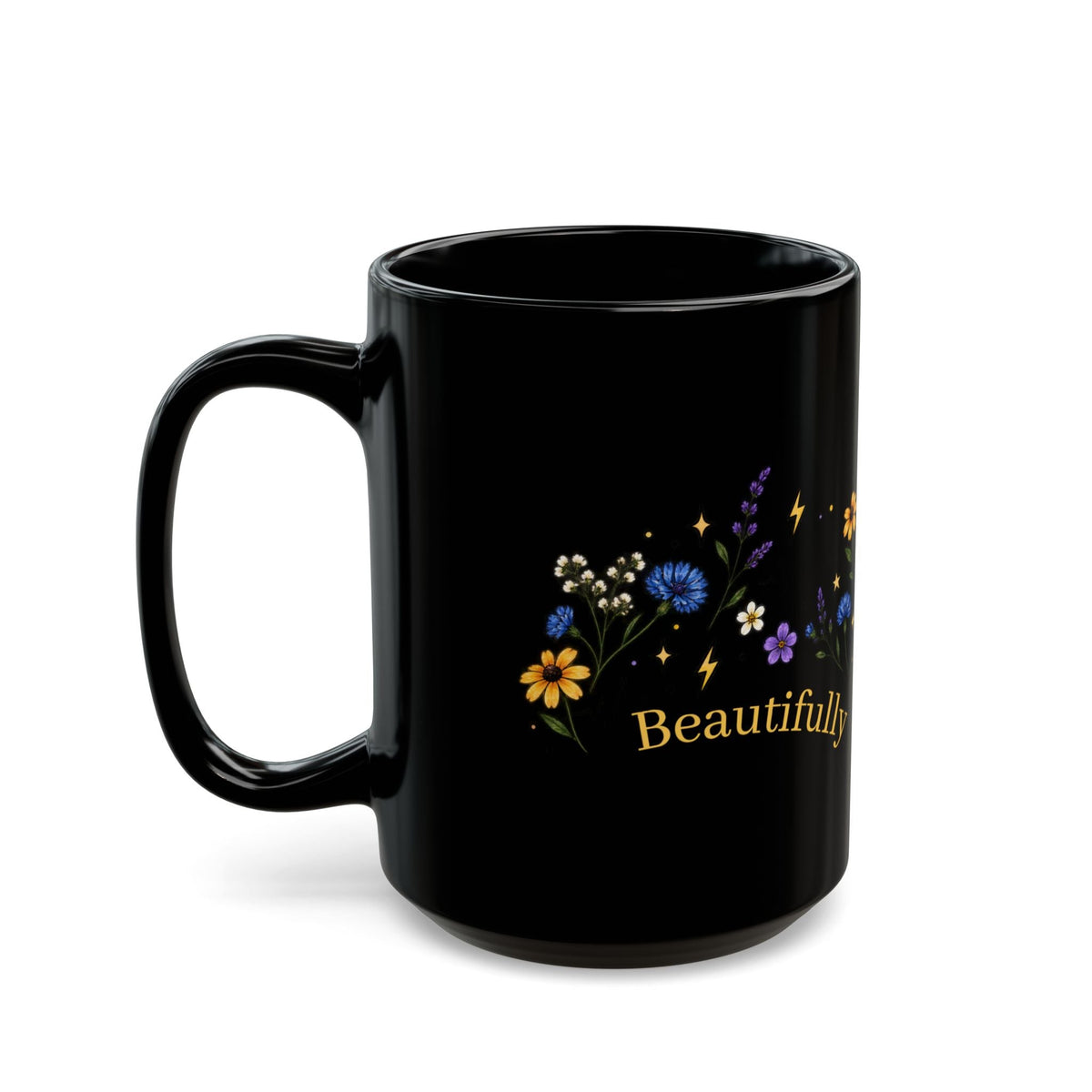 Beautifully Electric Epilepsy Awareness Black Mug (11oz/15oz) - Drinkware, Coffee Mugs - EpiAl's Shop