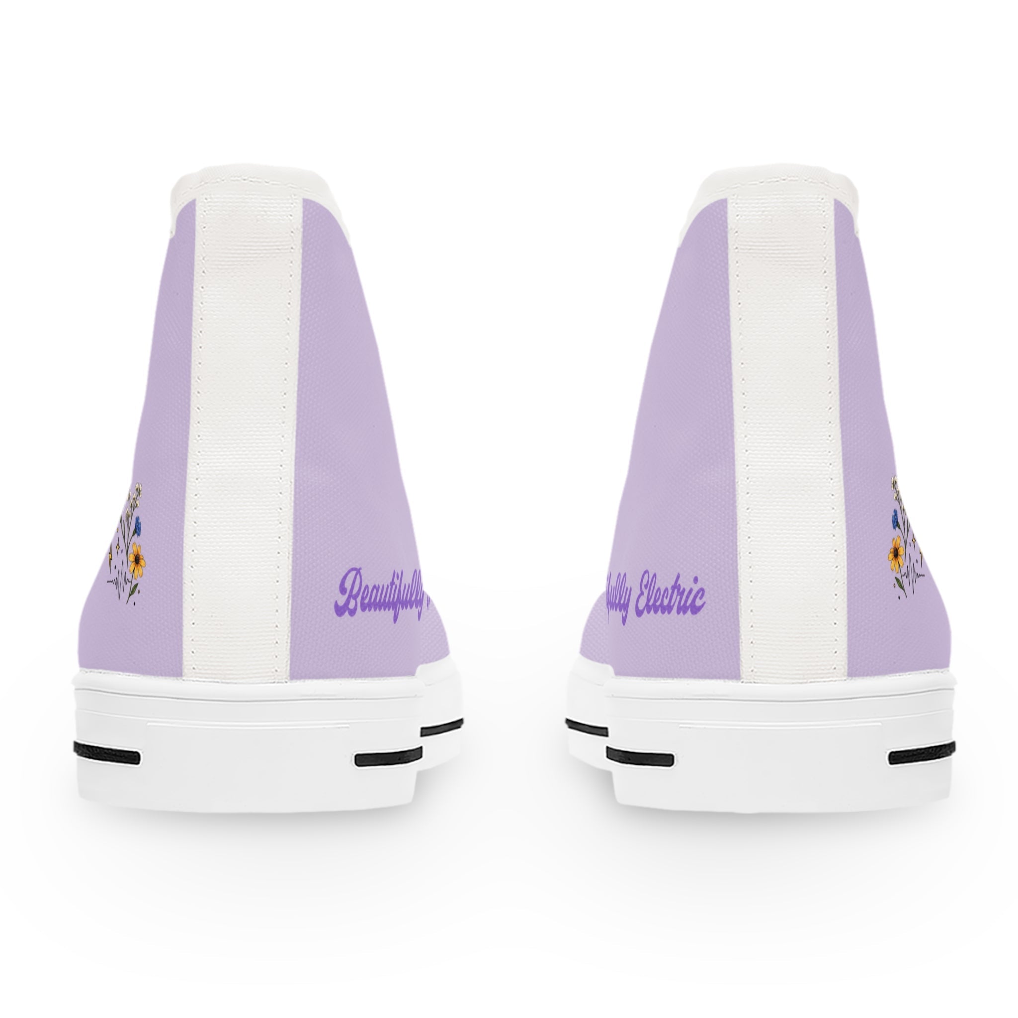 Beautifully Electric Women’s Epilepsy Awareness High-Top Canvas Sneakers - Shoes, Sneakers - EpiAl's Shop