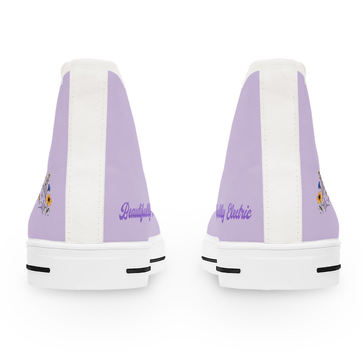Beautifully Electric Women’s Epilepsy Awareness High-Top Canvas Sneakers - Shoes, Sneakers - EpiAl's Shop