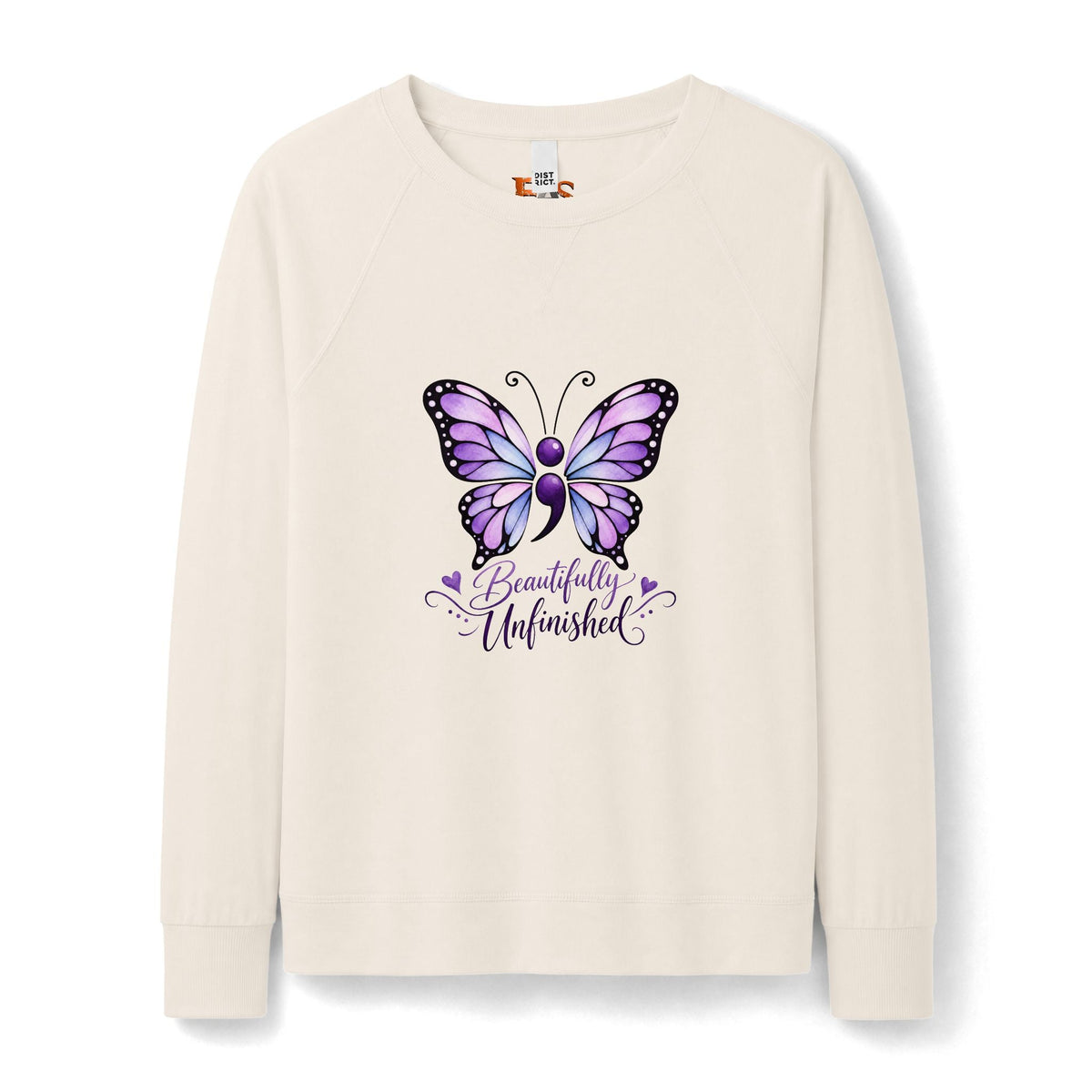 Beautifully Unfinished Suicide Awareness Women’s Lightweight Crewneck Sweatshirt - Clothing, Women, Sweatshirts - EpiAl's Shop