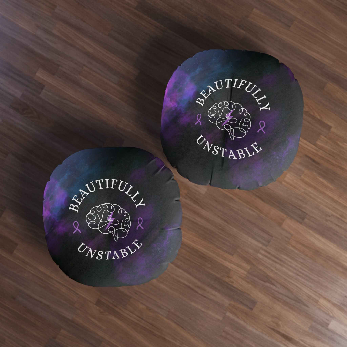 Beautifully Unstable Purple Awareness Floor Pillow – Neuro Awareness Meditation Cushion - Decor, Pillows, Floor - EpiAl's Shop