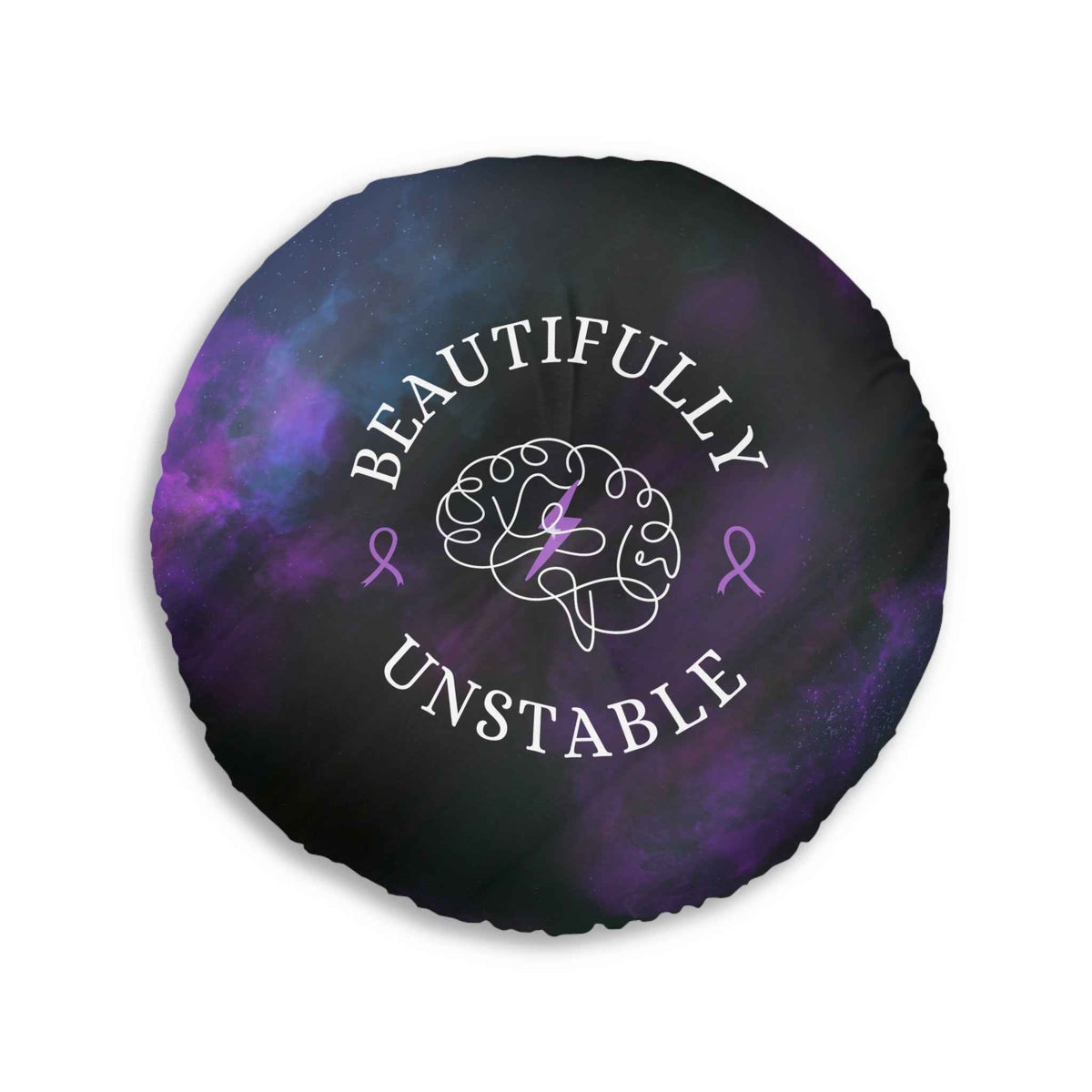 Beautifully Unstable Purple Awareness Floor Pillow – Neuro Awareness Meditation Cushion - Decor, Pillows, Floor - EpiAl's Shop
