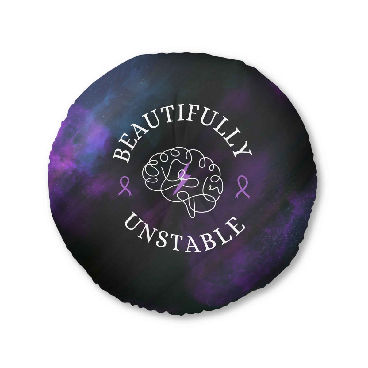 Beautifully Unstable Purple Awareness Floor Pillow – Neuro Awareness Meditation Cushion - Decor, Pillows, Floor - EpiAl's Shop