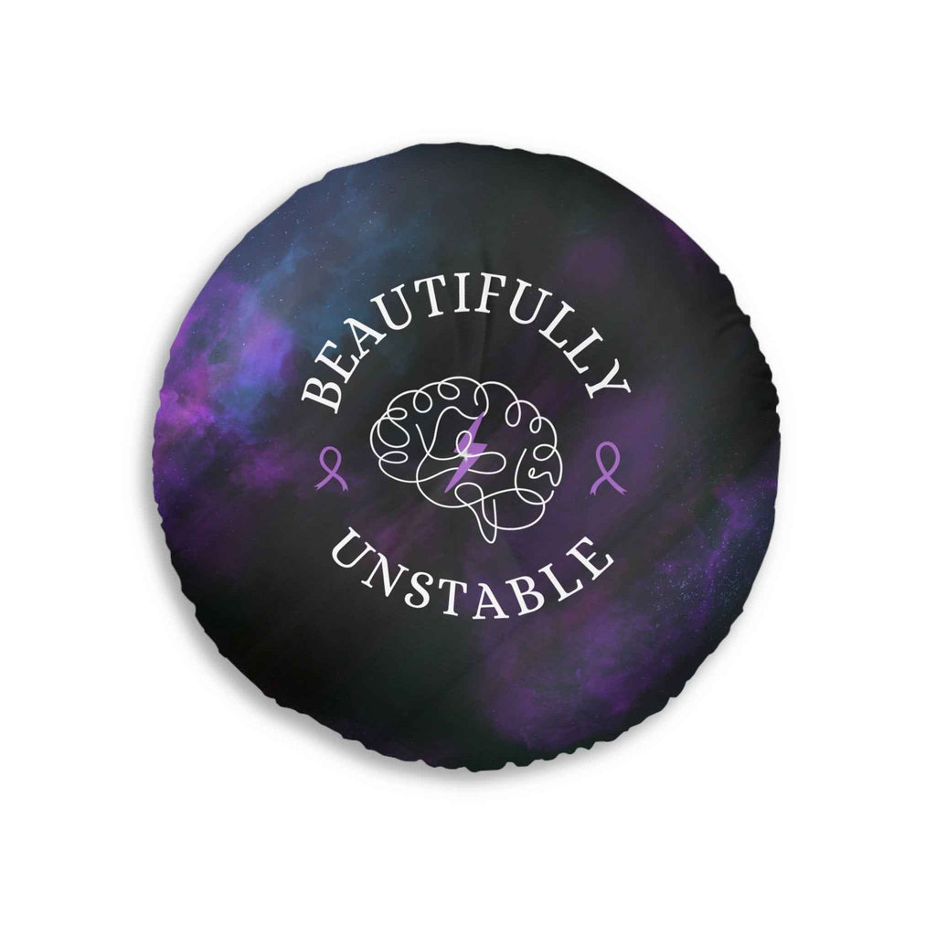 Beautifully Unstable Purple Awareness Floor Pillow – Neuro Awareness Meditation Cushion - Decor, Pillows, Floor - EpiAl's Shop