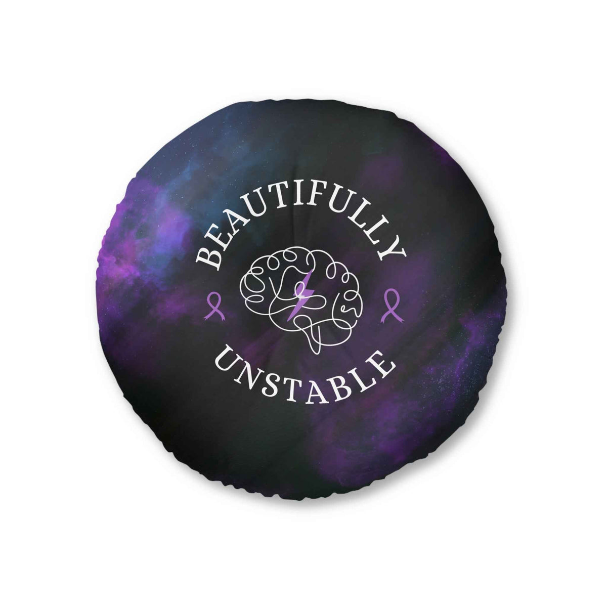 Beautifully Unstable Purple Awareness Floor Pillow – Neuro Awareness Meditation Cushion - Decor, Pillows, Floor - EpiAl's Shop