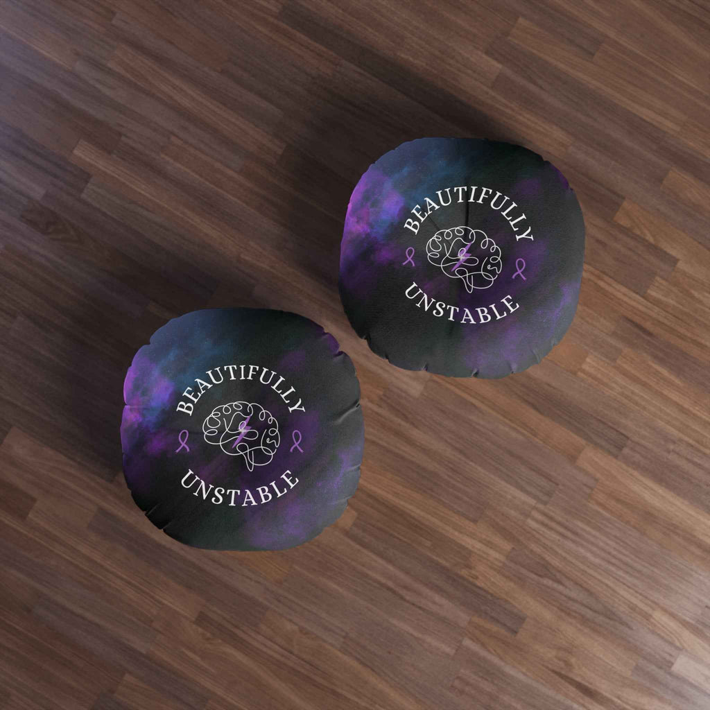Beautifully Unstable Purple Awareness Floor Pillow – Neuro Awareness Meditation Cushion - Decor, Pillows, Floor - EpiAl's Shop