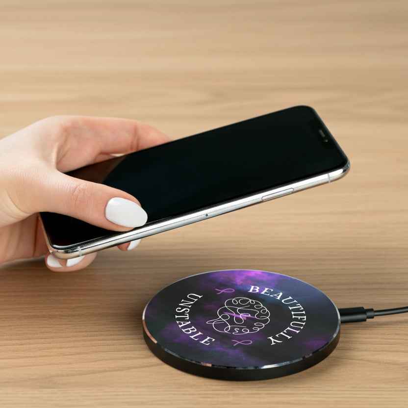 Beautifully Unstable Wireless Charger | Epilepsy Awareness Desk Charger - Chargers, Wireless, Phone - EpiAl's Shop