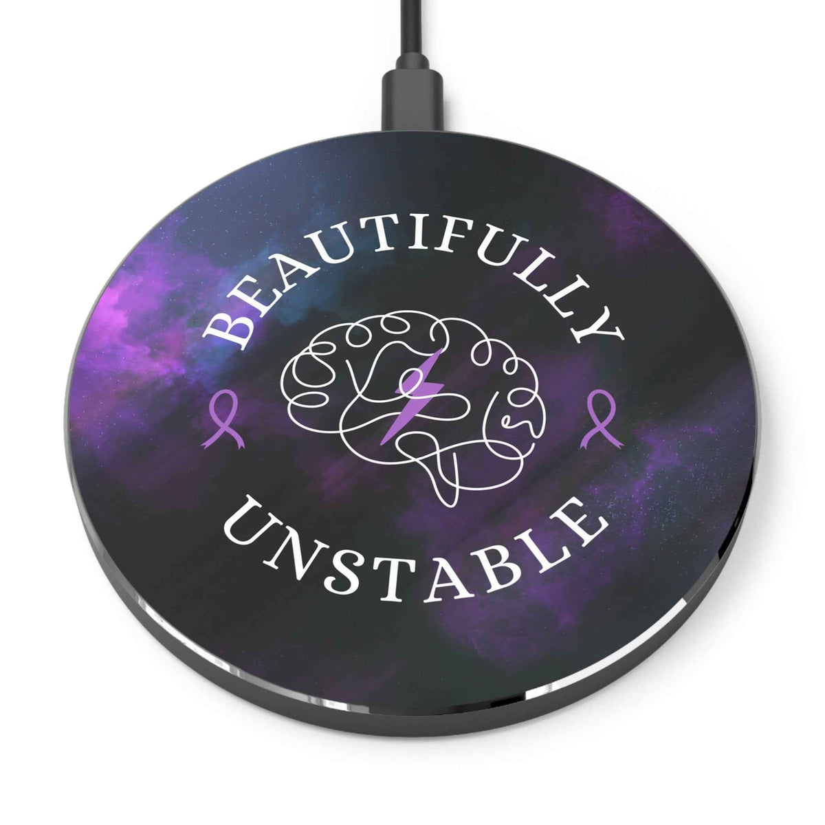 Beautifully Unstable Wireless Charger | Epilepsy Awareness Desk Charger - Chargers, Wireless, Phone - EpiAl's Shop