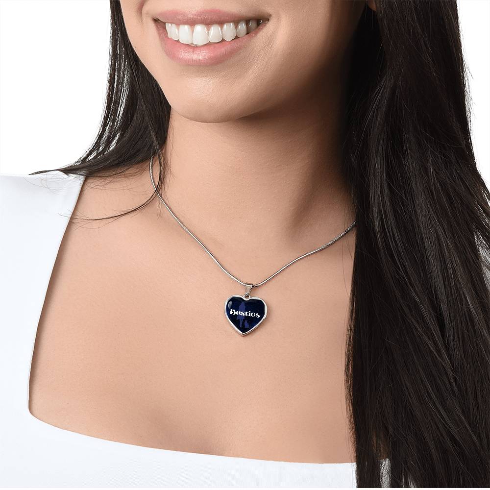 Besties Heart Pendant Necklace - Jewelry - Epileptic Al’s Shop