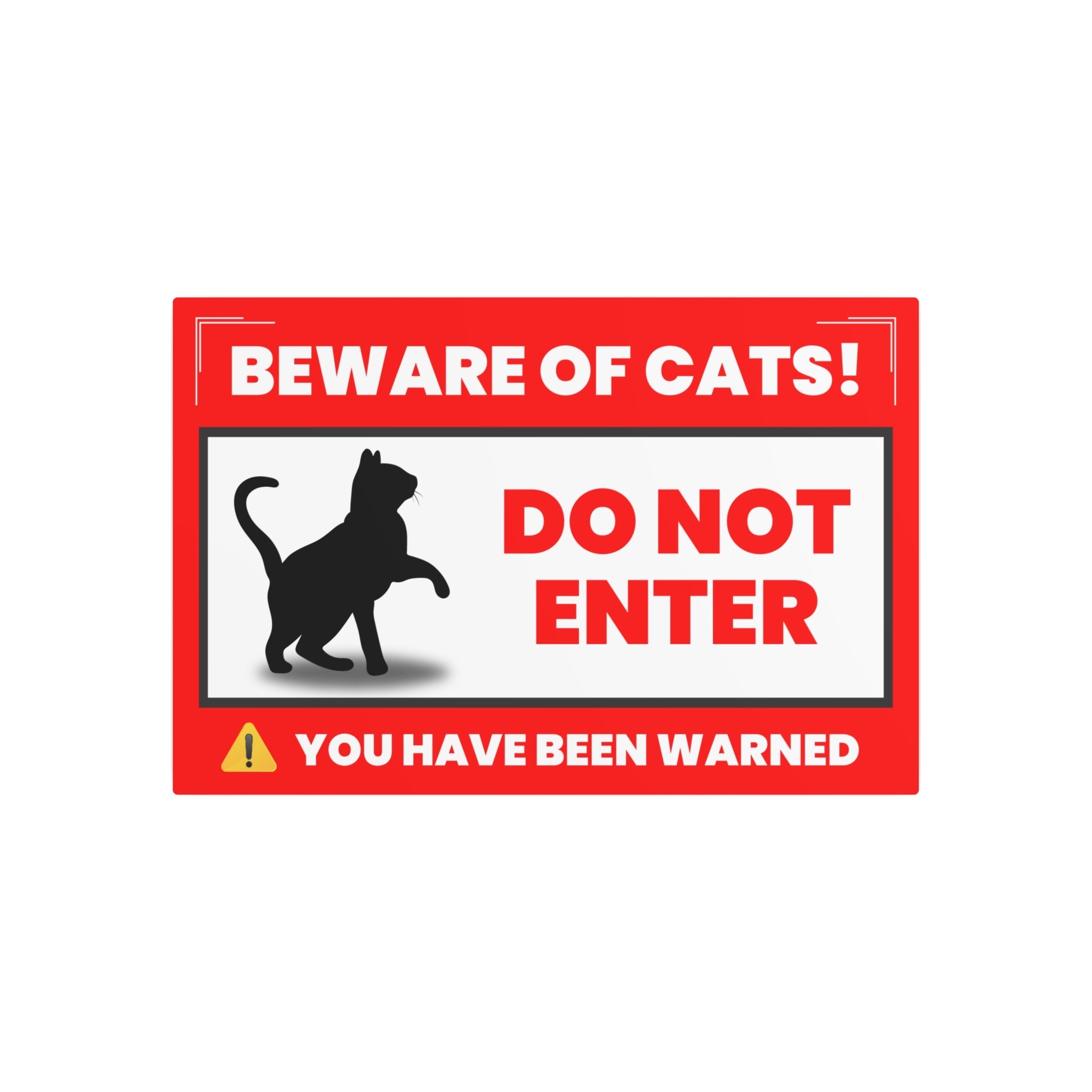 Beware of Cats Metal Art Sign – Fun Home Décor for Cat Lovers - Decor, Home, Artwork - EpiAl's Shop