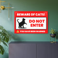 Beware of Cats Metal Art Sign – Fun Home Décor for Cat Lovers - Decor, Home, Artwork - EpiAl's Shop
