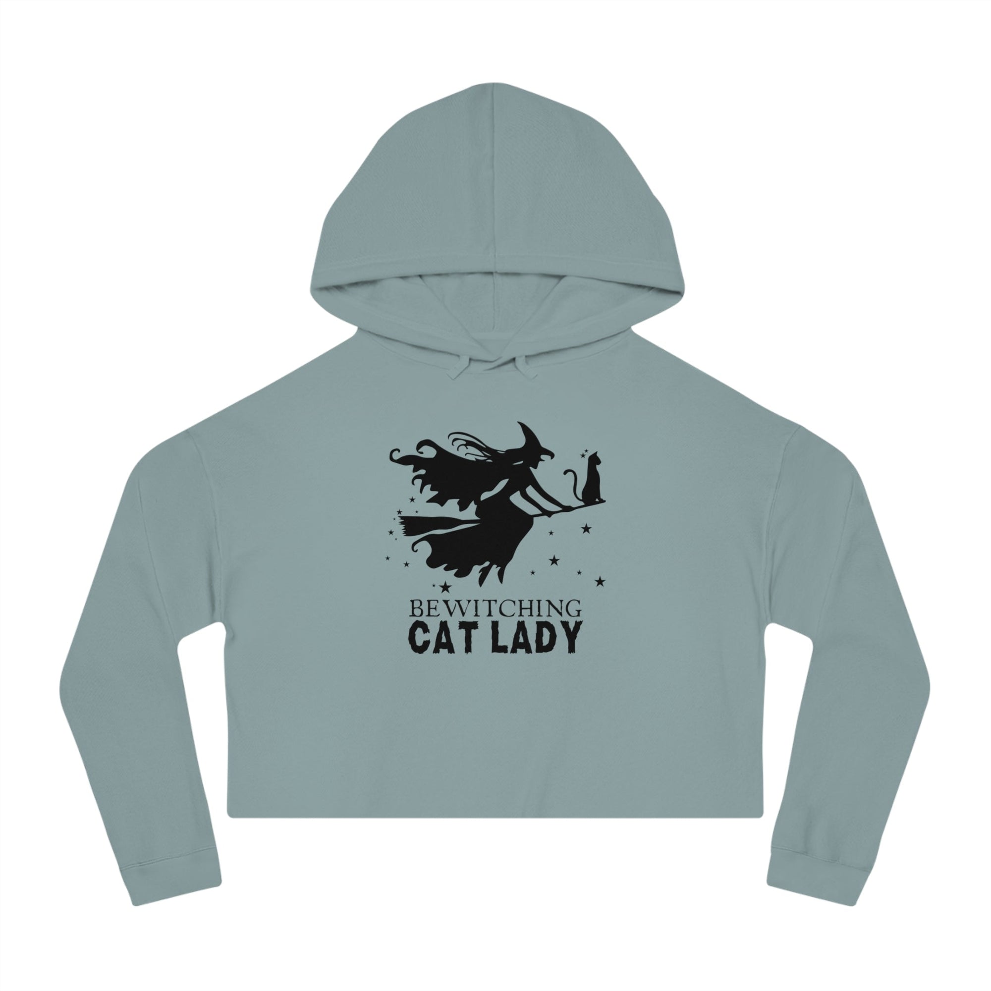 Bewitching Cat Lady Cropped Hooded Sweatshirt - Hoodie - EpiAl's Shop
