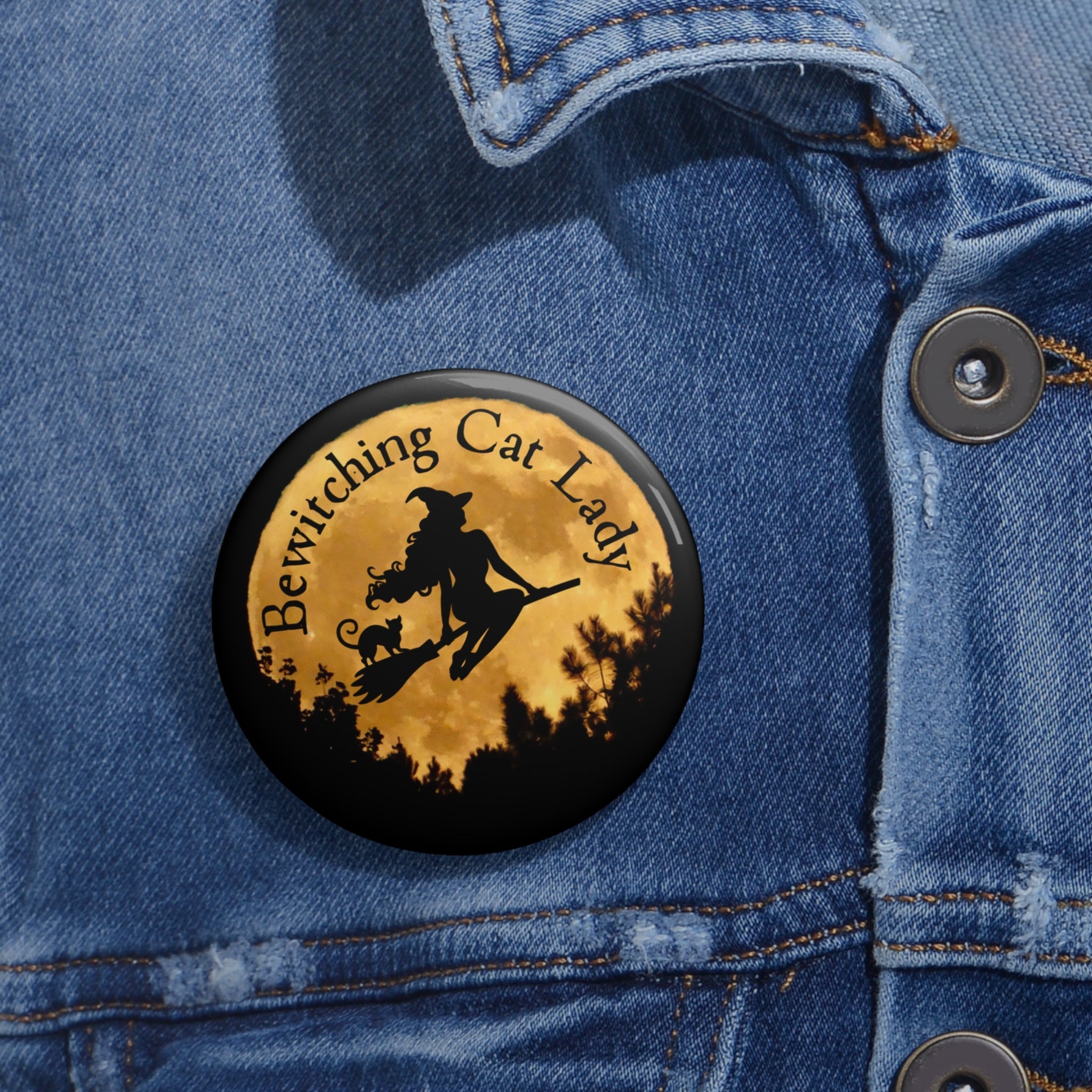 Bewitching Cat Lady Pin Buttons - Accessories - EpiAl's Shop