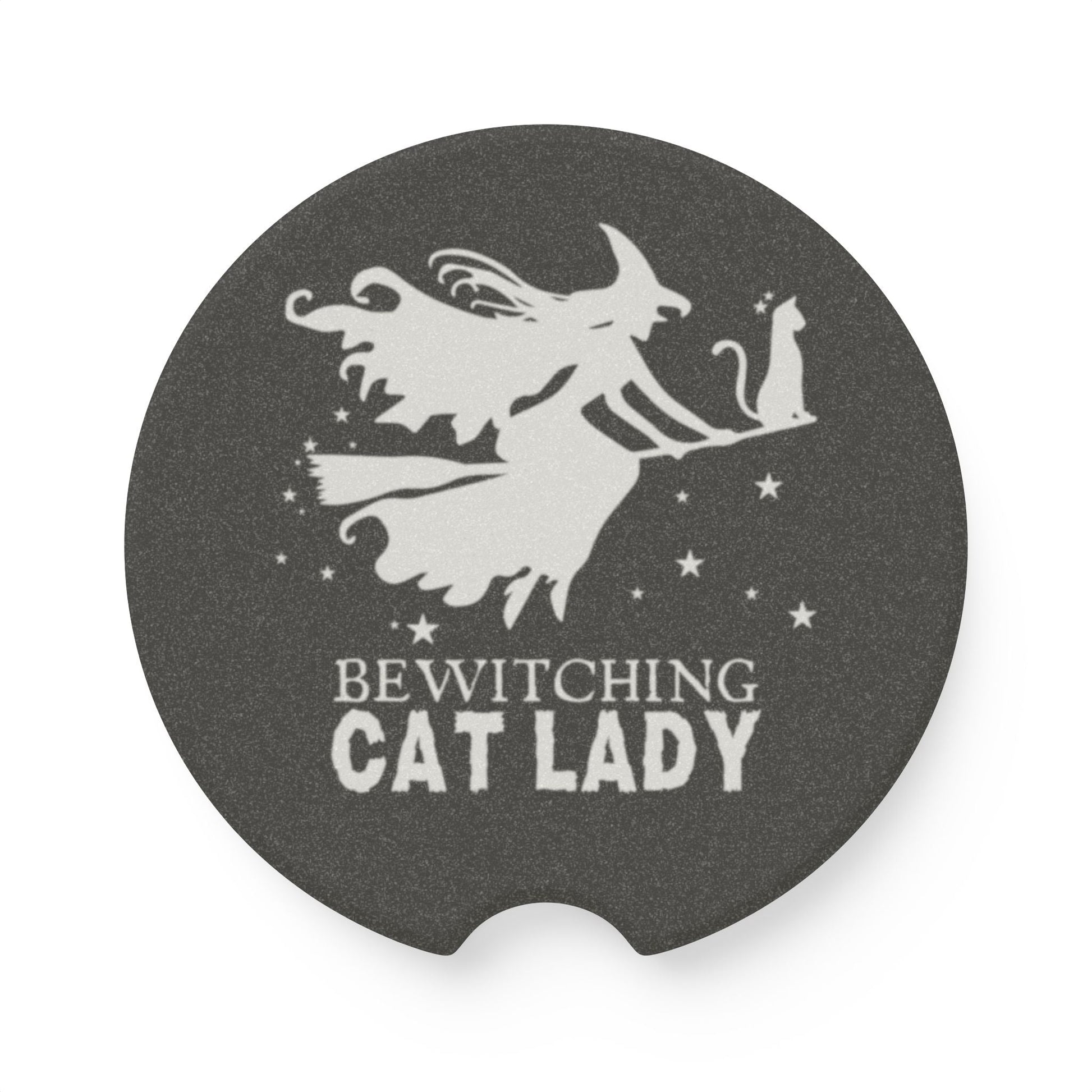 Bewitching Cat Lady Soapstone Car Coaster - Home Decor - EpiAl's Shop
