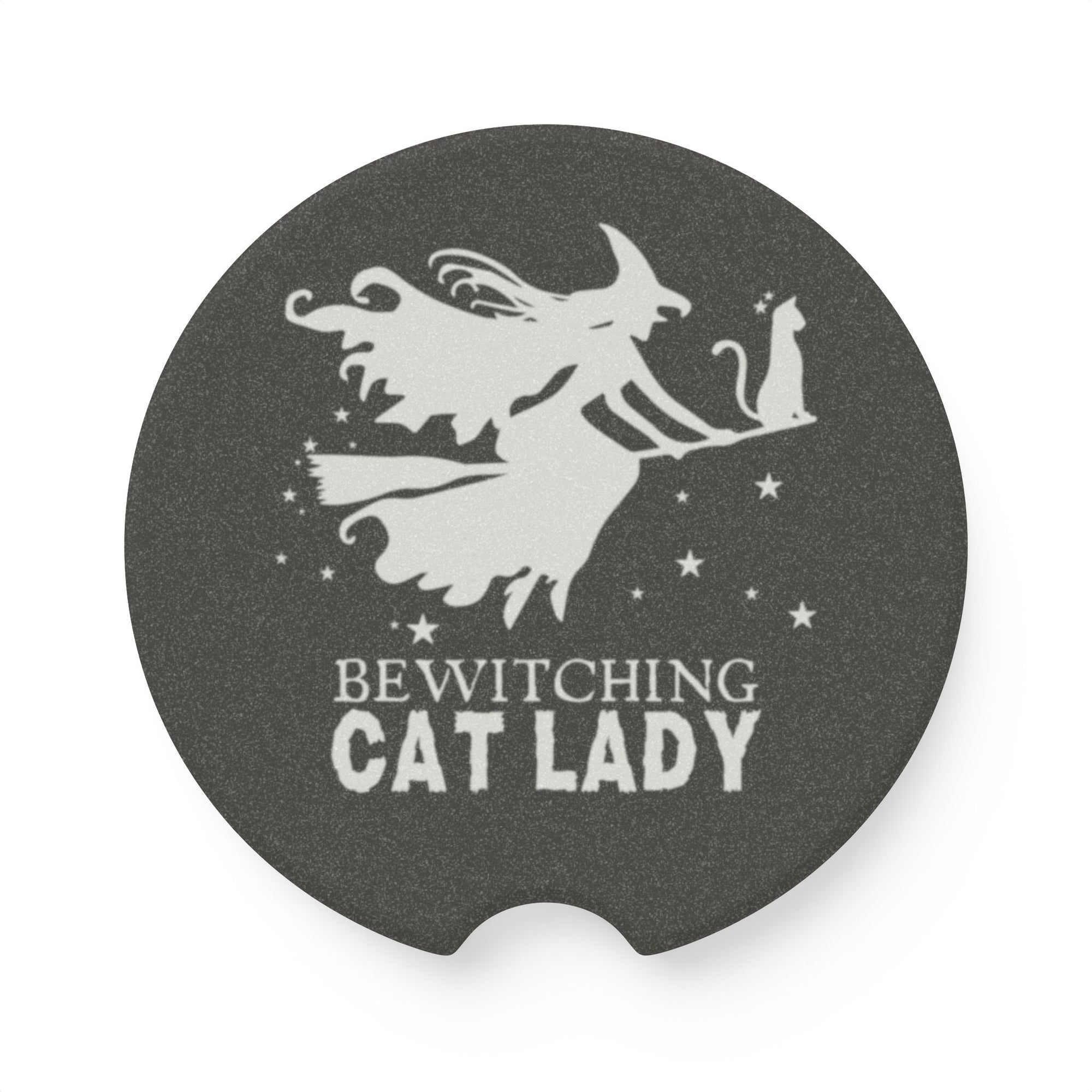 Bewitching Cat Lady Soapstone Car Coaster - Home Decor - EpiAl's Shop