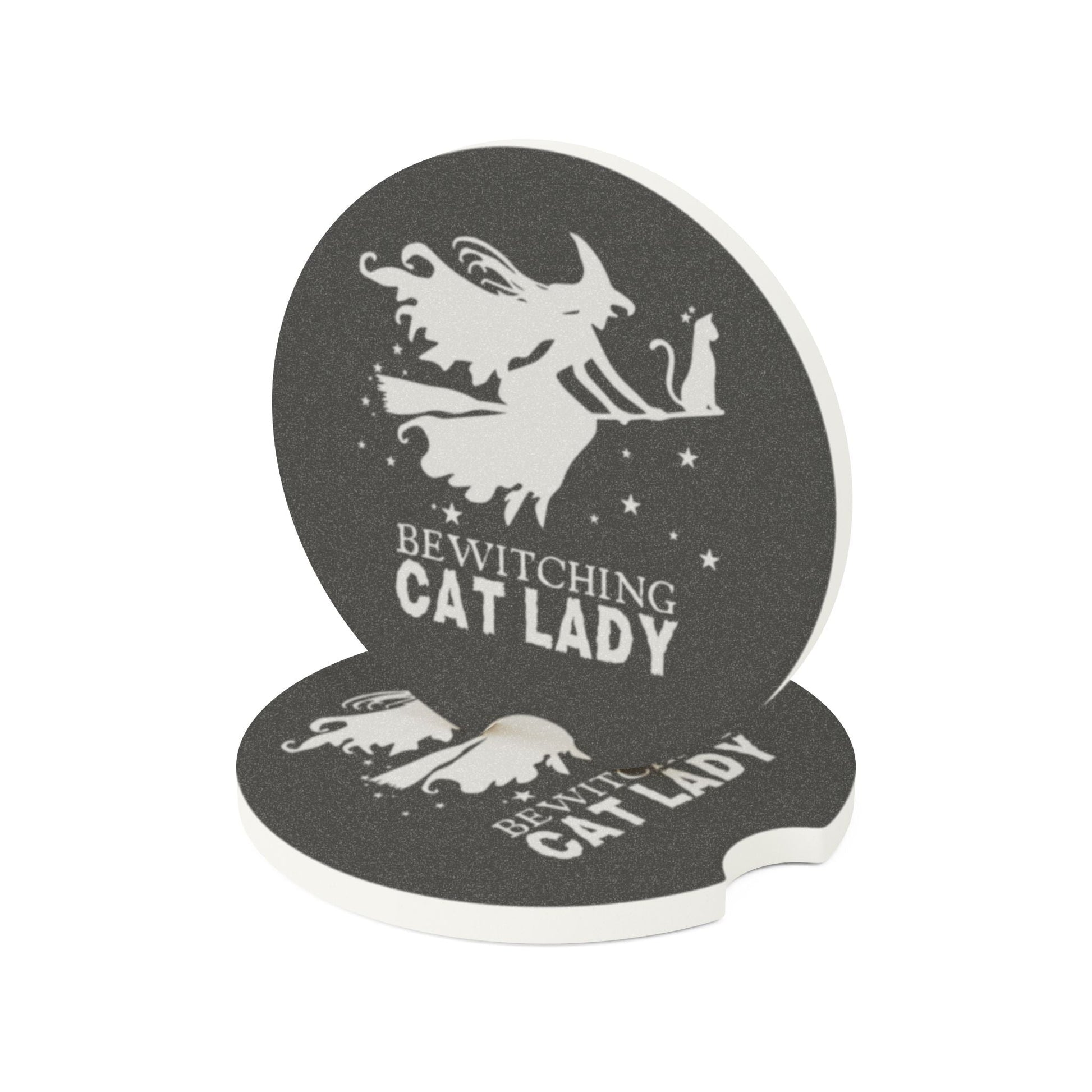 Bewitching Cat Lady Soapstone Car Coaster - Home Decor - EpiAl's Shop